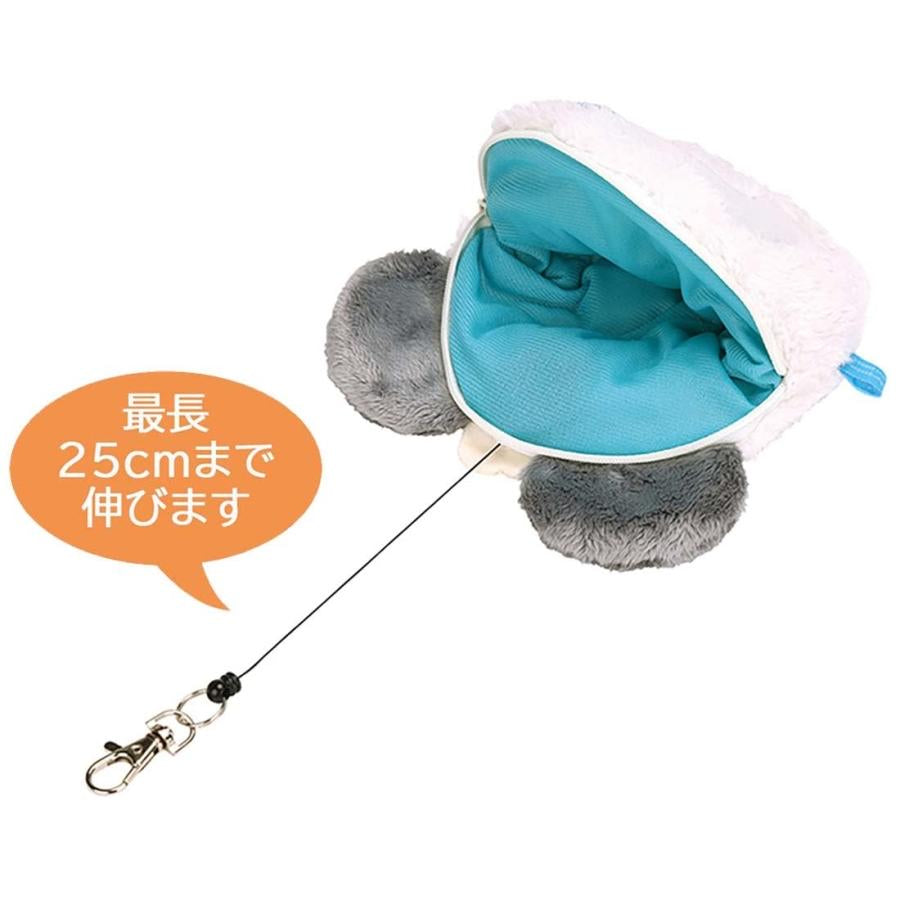 Sanrio|Plush Zipper Pass Case Charm with Reel|165 x 140 mm approx.