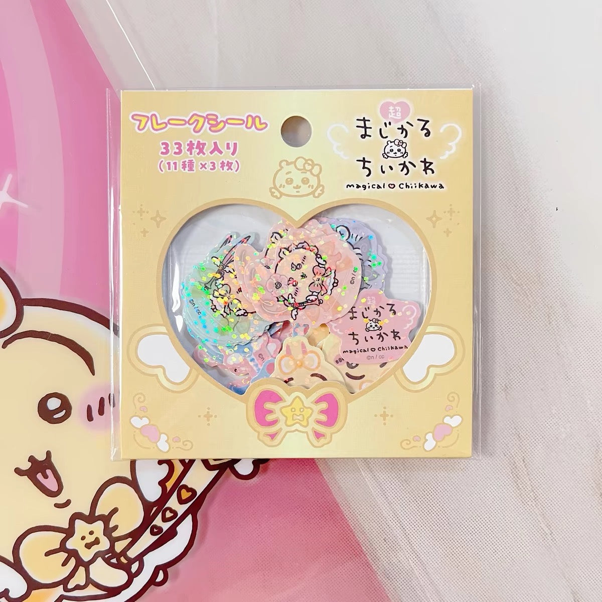 Chiikawa 吉伊卡哇|超魔法少女/小魔仙系列镭射偏光闪闪贴纸组|33枚入