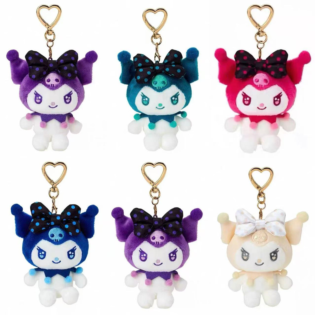 Sanrio|Kuromi Favorite Color Collection Mascot Holder /Plush Keychain|H10 x W10 x D4.5cm approx.