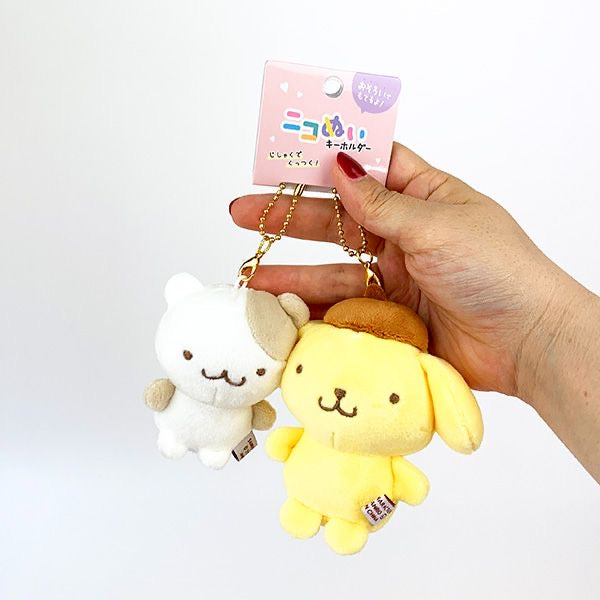 Sanrio| niko nui Cinnamoroll & Moca Plush Mascot Keychain|17cm×13cm×6cm approx.