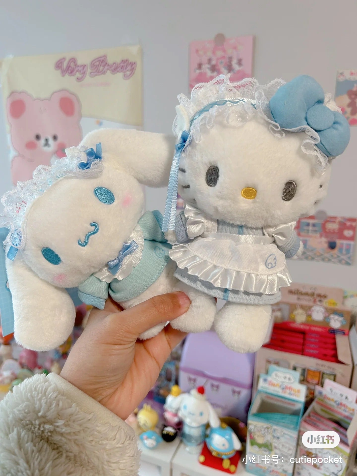 Sanrio|蓝色幻想水色天使系列挂件/包挂|約幅10.5×奥行8×高さ15cm