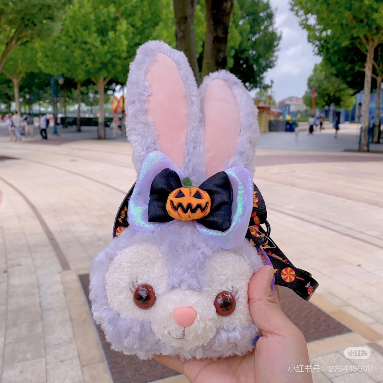 Disney SH|上迪万圣节限定可爱脸型毛绒斜挎零钱包/卡包