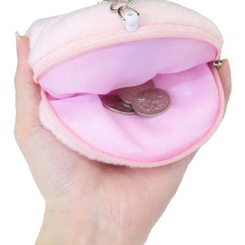 Kirby|Face Plush Pass Case Pouch with Reel|128×40mm approx.