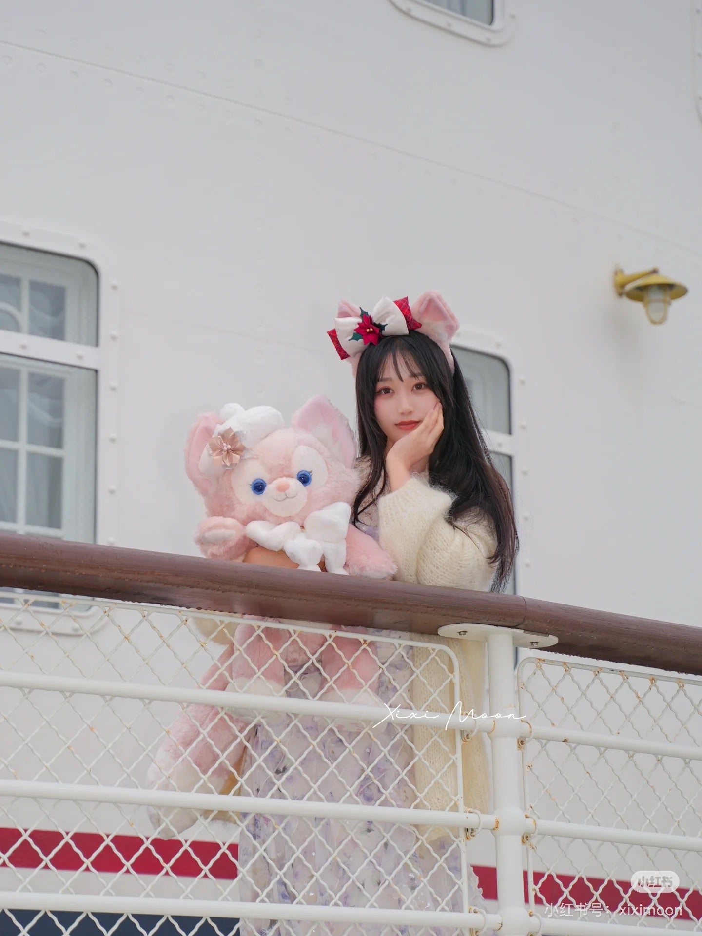 Disney迪士尼|东迪圣诞冬日LinaBell玲娜贝儿/贝贝毛绒耳朵发箍