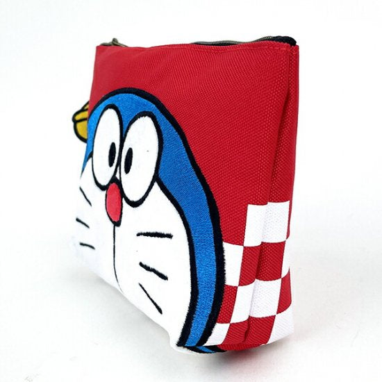 Doraemon哆啦A梦|机器猫精致刺绣大脸图案化妆包/收纳包/porch|约19cm×5cm×3cm