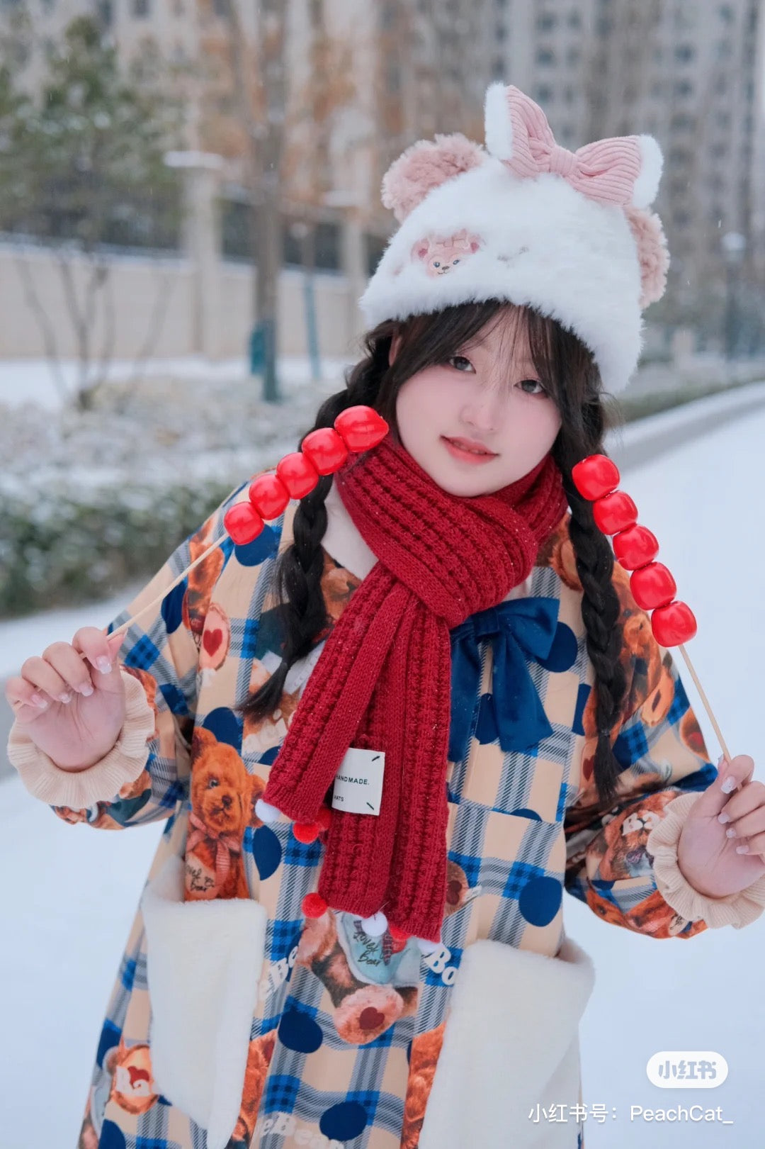 Disney SH|雪莉玫冬日毛茸茸耳朵帽帽/保暖帽