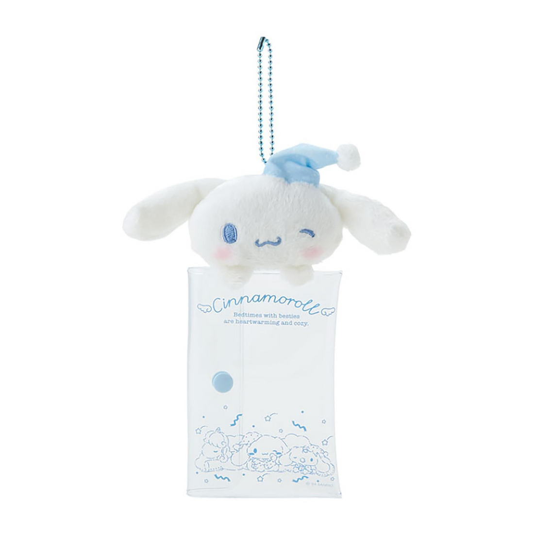Sanrio三丽鸥|Japan Sanrio Original Clear Case with Mascot - Cinnamoroll / Sleepy Time玉桂狗甜梦系列困困大耳狗透明手机盒/零钱包/卡包|约14×3×19cm