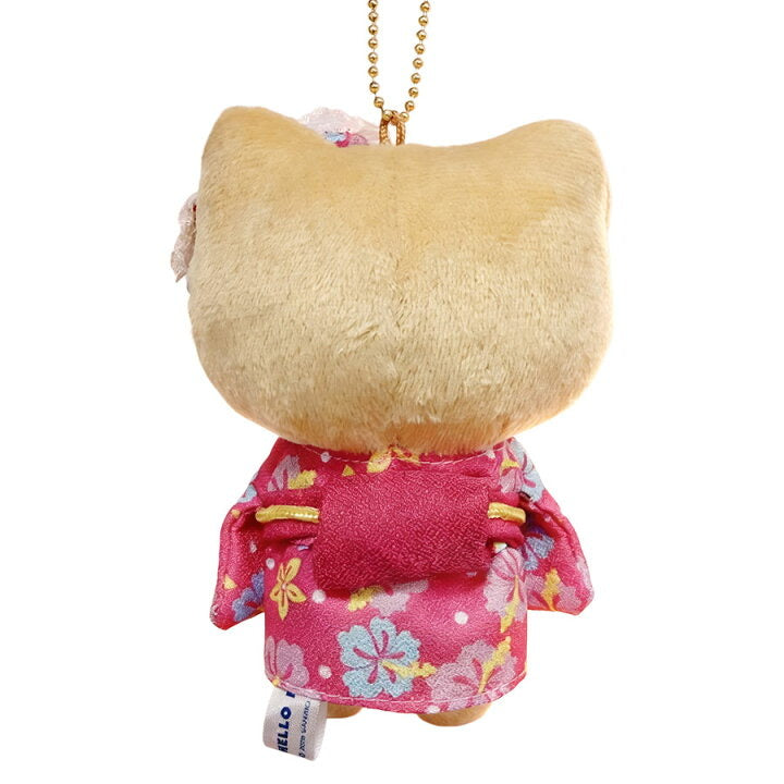 Sanrio|hello Kitty Sakura Kimono Mascot Pouch Plush Keychain|80×120×55mm approx.