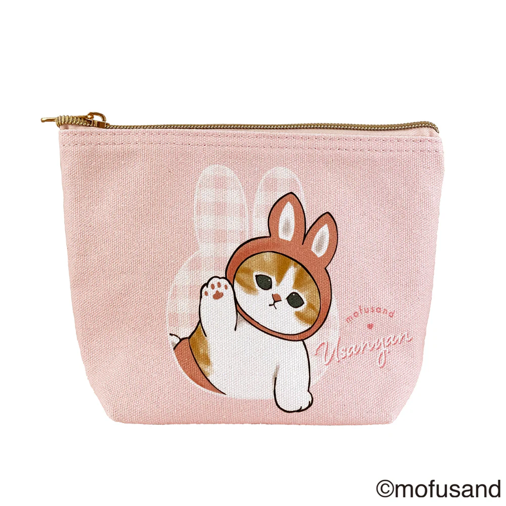 Mofusand|Cotton pouch|H130×W200×D65mm approx.