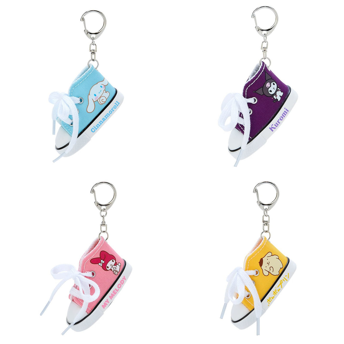 Sanrio三丽鸥|可爱多彩帆布鞋钥匙扣/挂件|约H4.2 x W7.6 x D3.5cm