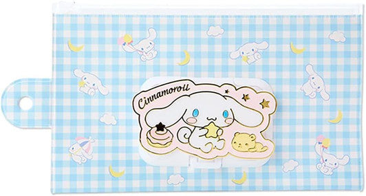 Sanrio|可爱格子防水收纳包/有纸巾位/可以方便直接抽取/可直接竖挂|约26.6×1×14cm
