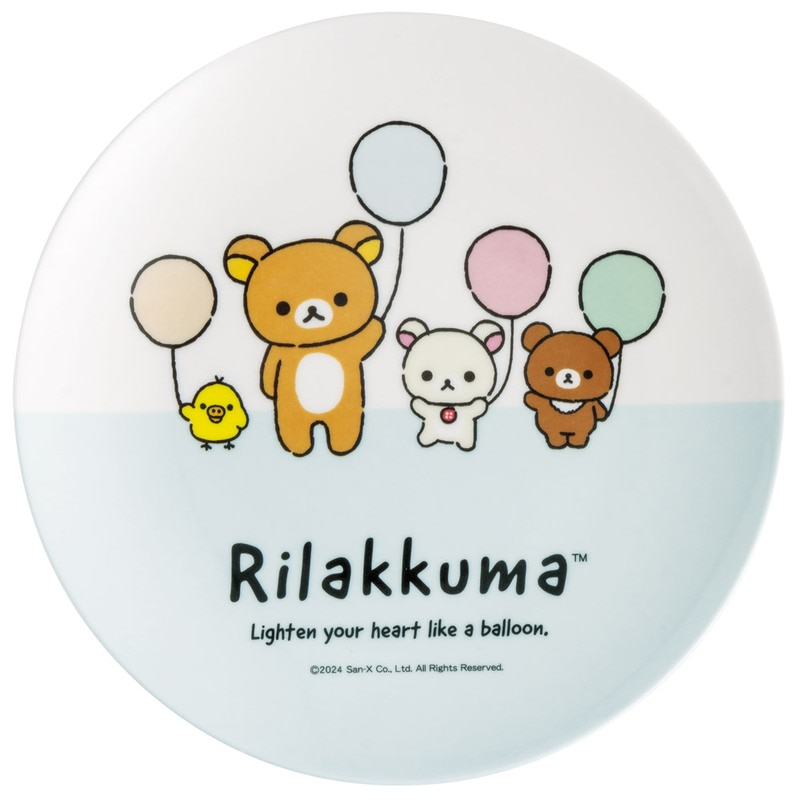 Rilakkuma|Main Plate Rilakkuma Skater Plate|Approx. 200 mm in diameter x 17 mm in height