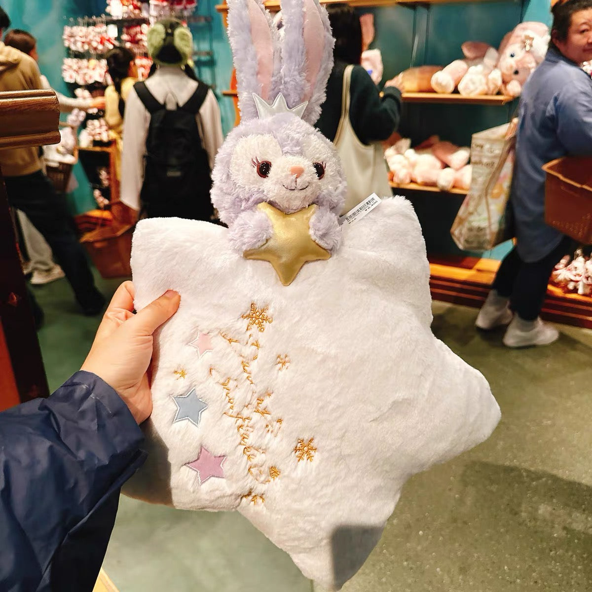 Disney迪士尼|东迪冬日圣诞限定StellaLou星黛露五角星毛绒玩偶可收纳双面盖毯/靠垫抱枕