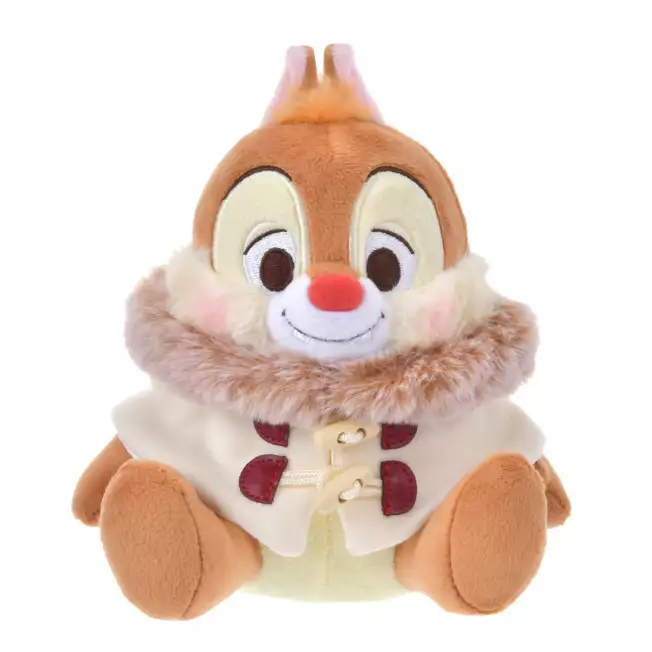 Disney迪士尼|Winter Jacket Doll东迪冬日限定大衣斗篷奇奇和蒂蒂冬装坐姿毛绒玩偶/公仔/可脱帽|约高さ17×幅15×奥行き12(cm)