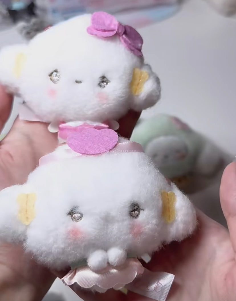 Sanrio|Secret Brooch - Cogimyun / Angel Play Party Blind Box天使小麦云生日系列可爱角色毛绒胸针盲盒/全8种|1枚入