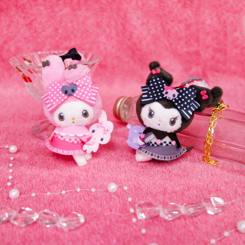 Sanrio|My Melody 50th & Kuromi 20th Anniversary Fruits Apple Pink Mascot Holder /Plush Keychain|20cm approx.