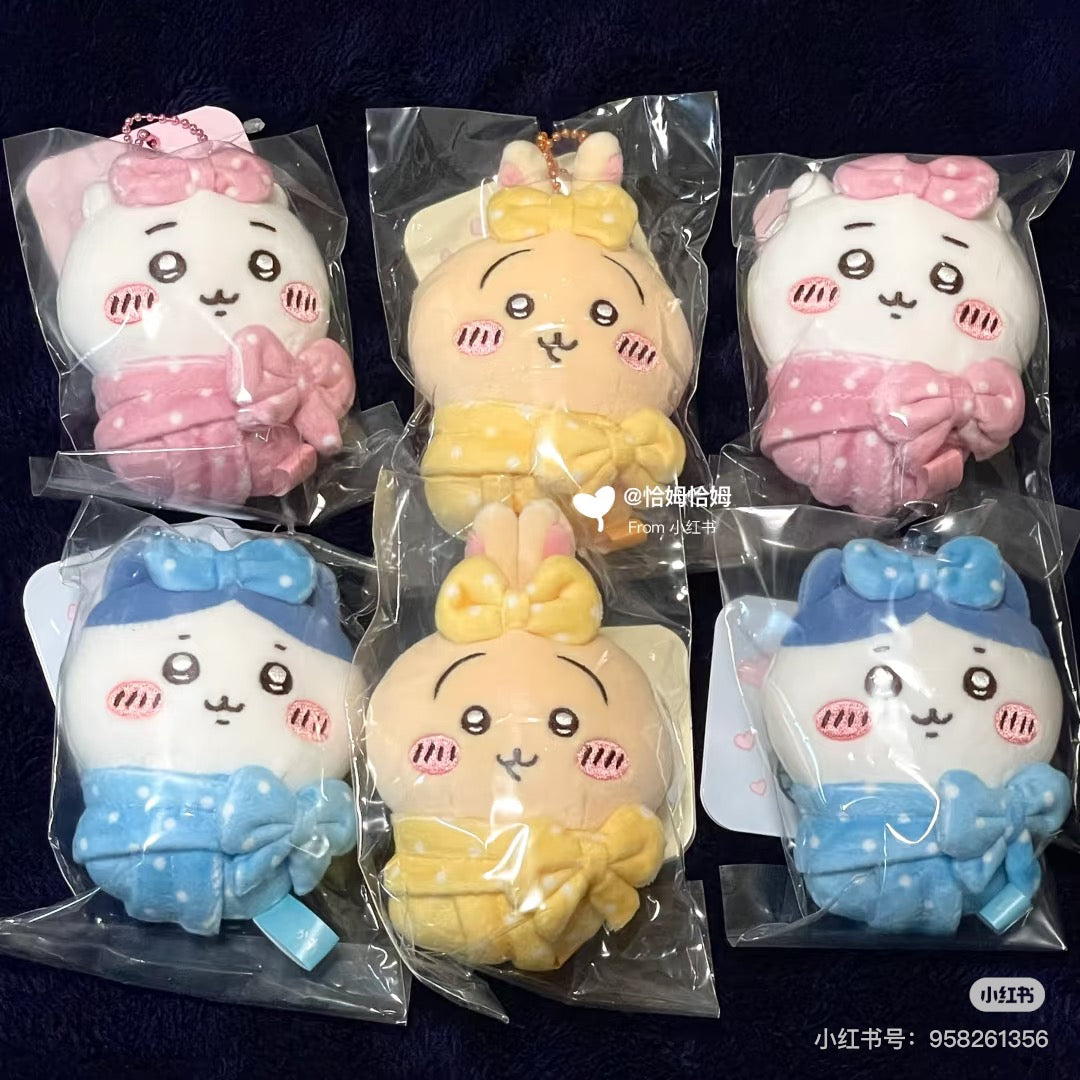 Chiikawa 吉伊卡哇|Plush Keychain襁褓系列毛绒玩偶挂件/包挂|约H110 x W70m x D50mm