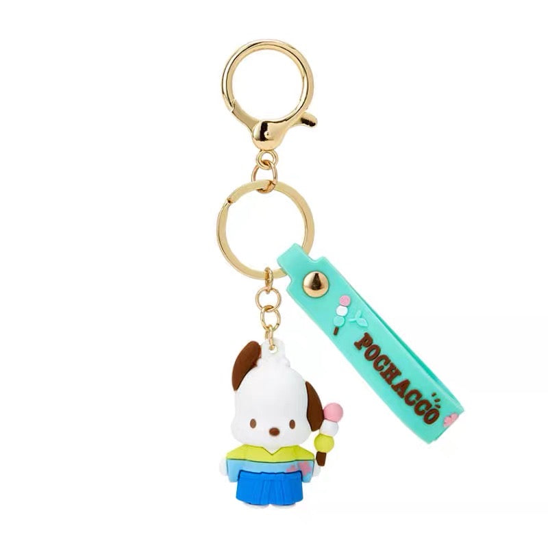 Sanrio三丽鸥|Characters Rubber Three-Dimensional Key Holder软橡胶钥匙扣|约幅3.2×奥行2.5×高さ5cm