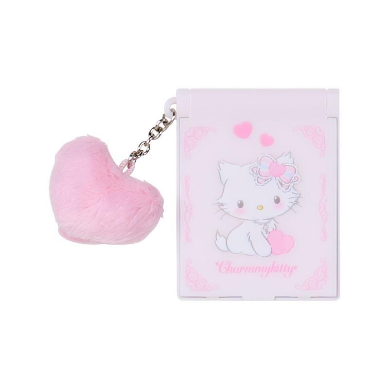Sanrio三丽鸥|Secret Mini Mirror - Fluffy Heart Blind Box毛茸茸爱心系列平成复古可爱角色折叠随身镜子盲盒/全9种|1枚入