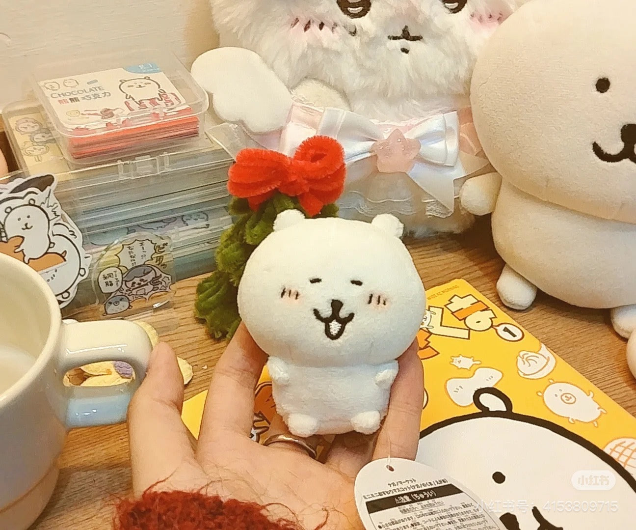 【limit 1】Nagano|Minimimi Osuwari (Joke Bear/Egao)Mascot Hand-held Plush Toy|H70×W60×D40mm approx.