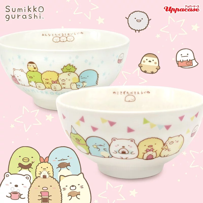 Sumikko gurashi角落生物|白色三角旗款陶瓷碗|约65×Φ110mm