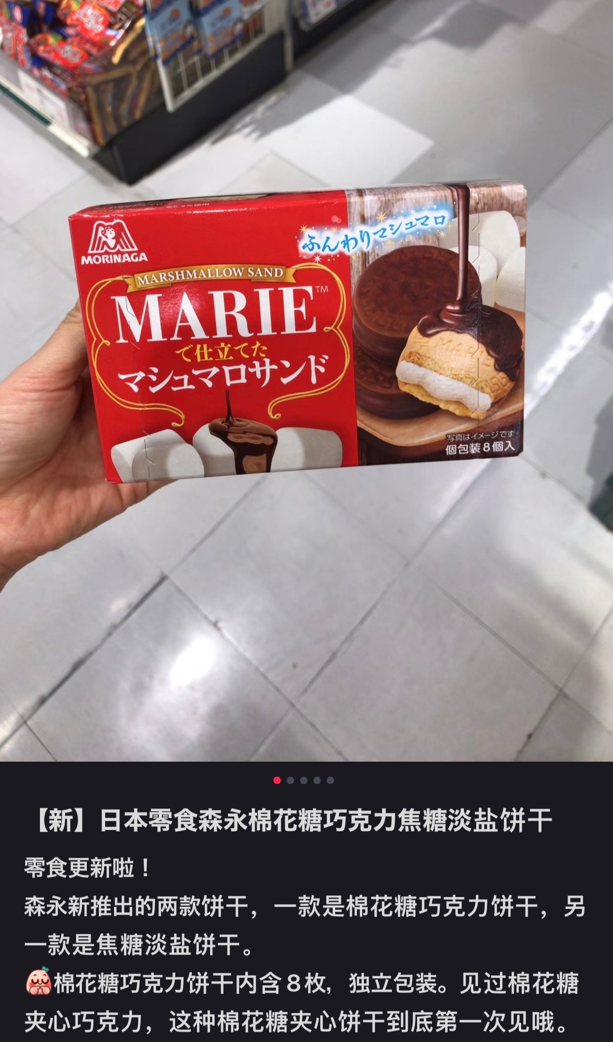 Morinaga森永|巧克力涂层棉花糖夹心巧克力派/mini蛋糕/点心|8枚入【23.11】