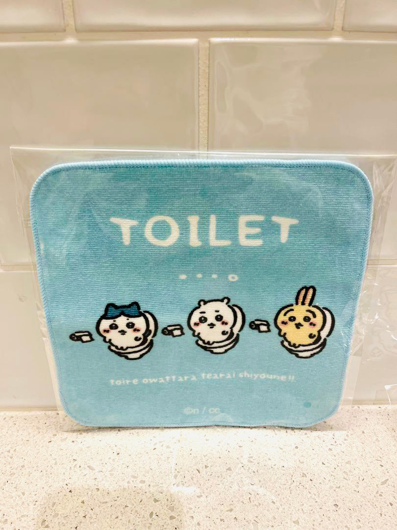 Chiikawa 吉伊卡哇|Toilet系列三小只毛巾/小方巾|約H200×W200mm