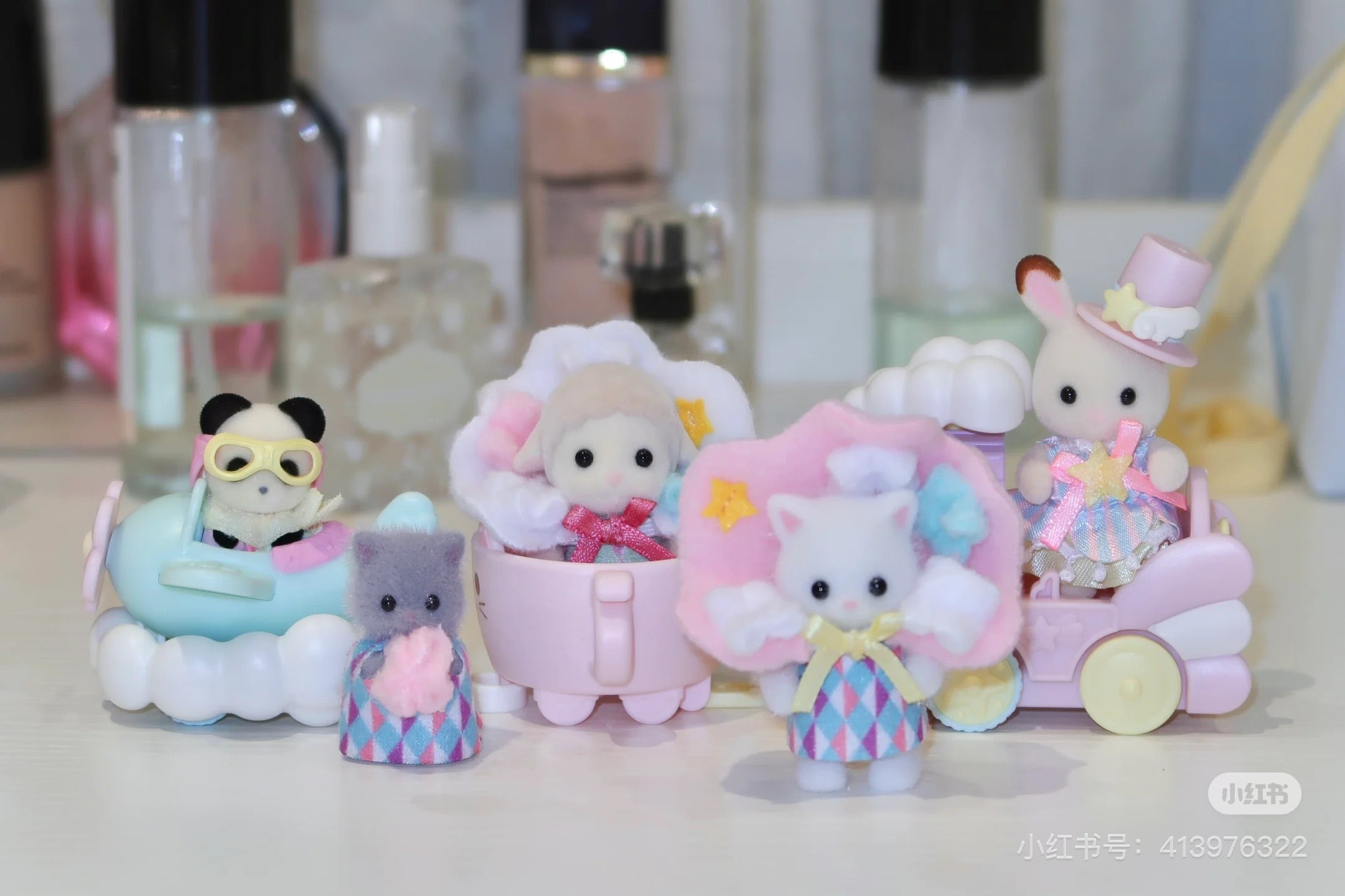 SylvanianFamilies|Amusement Park Vehicle Set -Train and Airplane