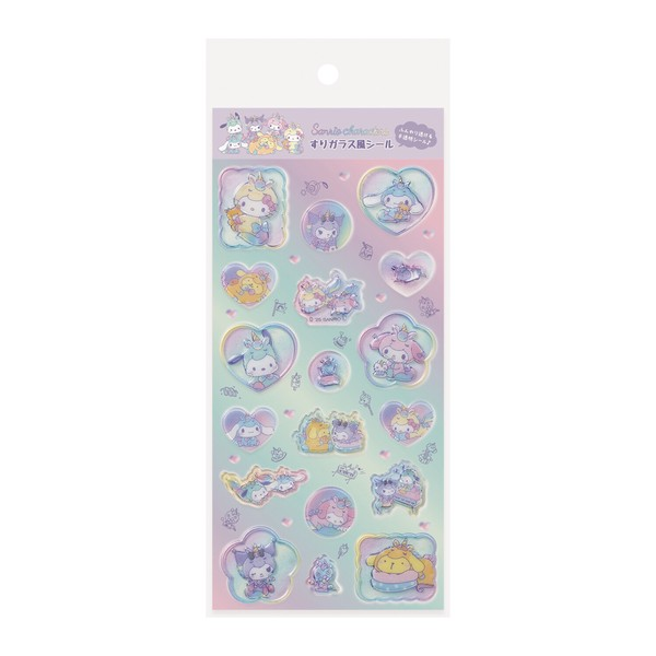 Sanrio|Frosted Glass Style Sticker|175×90mm approx.