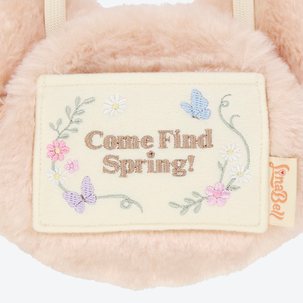 Disney迪士尼|2024东迪春日复活节限定贝儿大头包/肩带上有蝴蝶/背面刺绣卡位也超美|约19*20cm/肩带约100cm