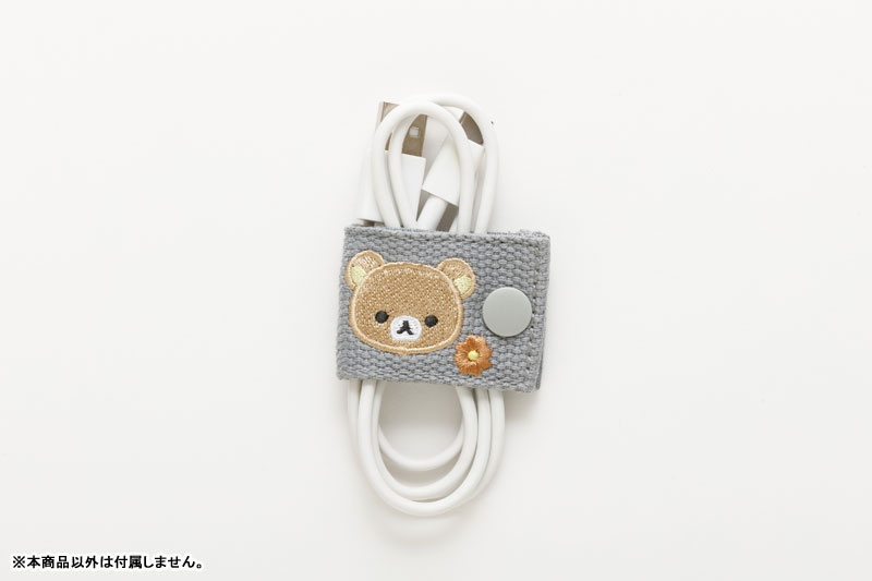 Rilakkuma|Embroidered Cord Holder|40×105mm approx.