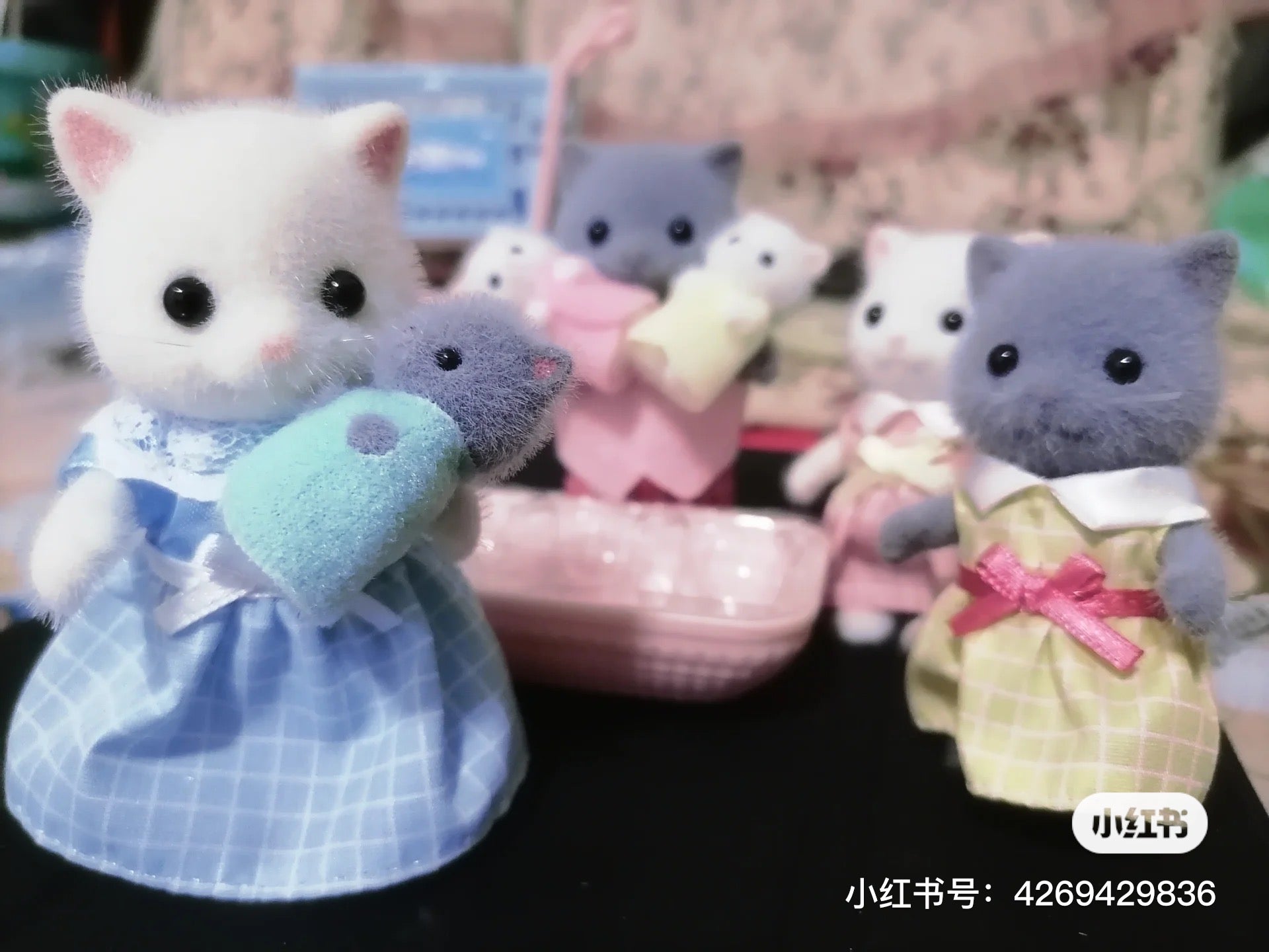 SylvanianFamilies森贝儿家族|Persian Cat Family波斯猫家族系列套组/玩具/过家家5455