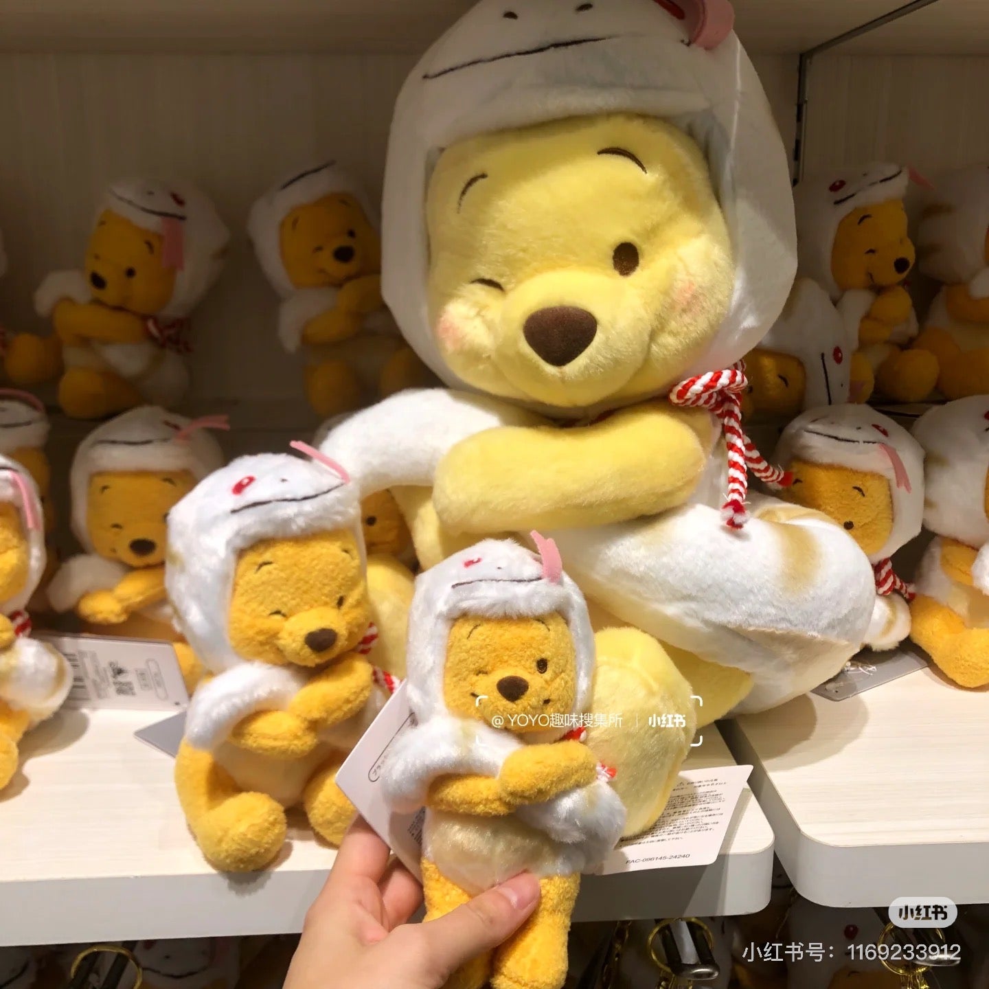 Disney迪士尼|东迪2025蛇年限定pooh噗噗维尼玩偶M号公仔|約高さ36×幅26×奥行き26(cm)