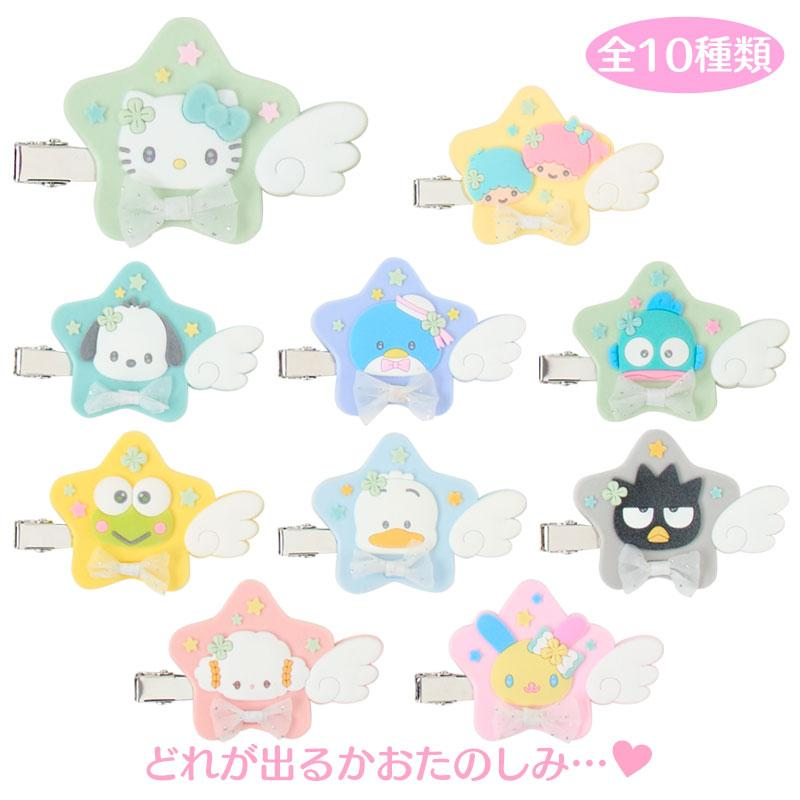 Sanrio|Sparkling Wish Characters Flocked Star Hair Clip(A)mystery bag/blind box/All 8 types|1pcs