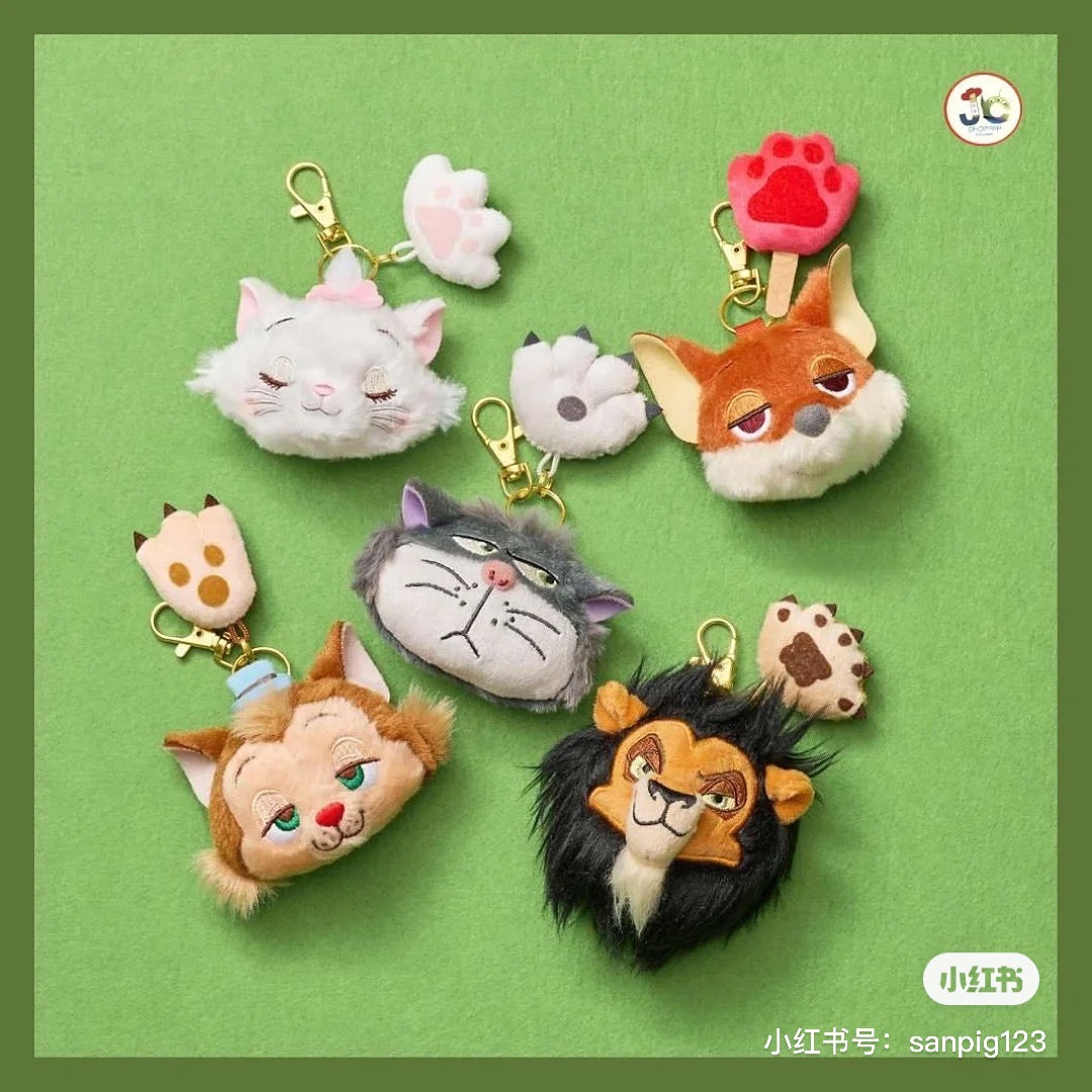 Disney迪士尼|尼克/路西法肉球爪爪/钥匙扣/挂件|全長:約11(cm)
