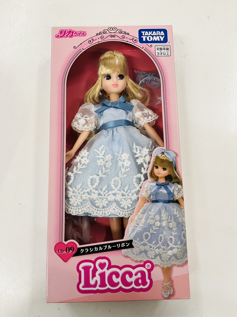 Licca|Takara Tomy Licca Licca-chan LD-09 Classical Blue Ribbon Dress up Doll|W125×H265×D40mm approx.