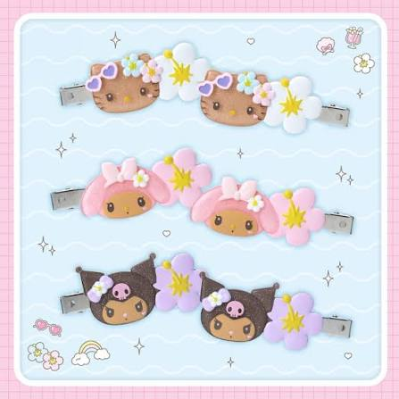 Sanrio|Sparkling Summer Pool Bangs Hair Clip|W8 x D1.5 x H3cm approx.