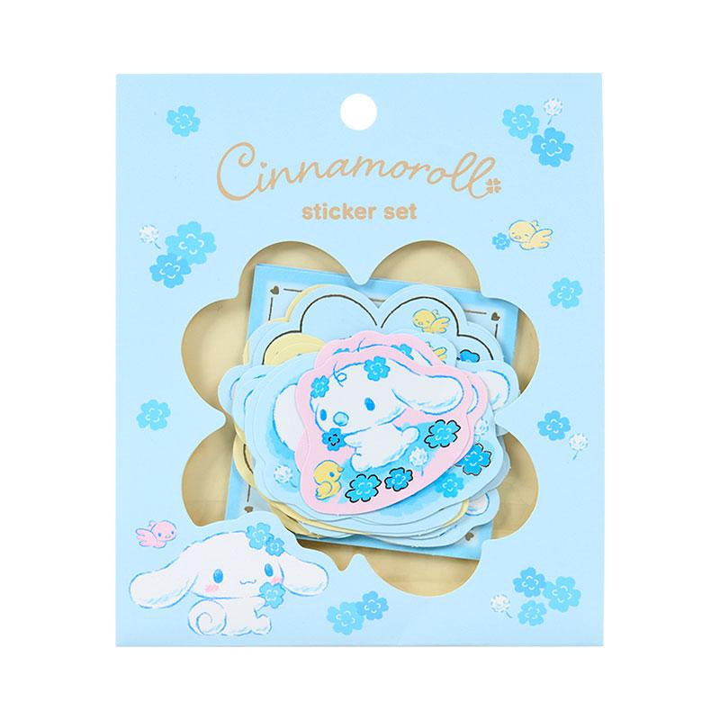 Sanrio|Light Blue Clover Cinnamoroll Sticker Set|W 11 x D 0.4 x H 13cm approx.