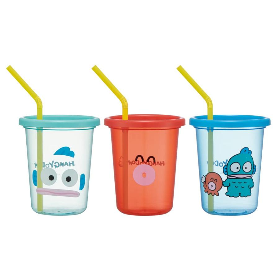 Sanrio|Hangyodon Reusable plastic straw to-go cup 3pcs|320ml