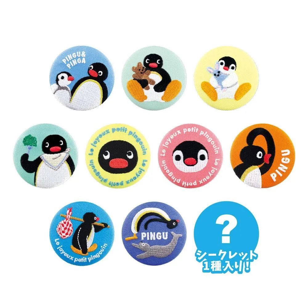Pingu|embroidered can badge mystery bag/blind box/All 10 types|1pcs