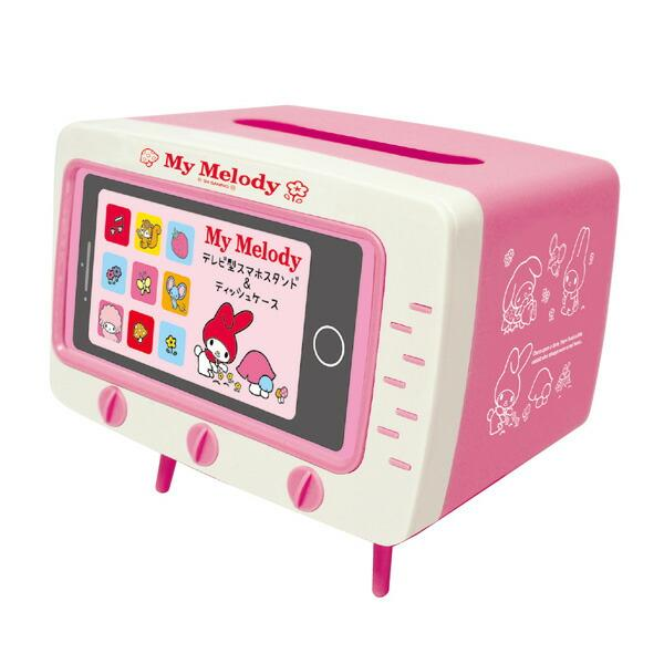 Sanrio|TV-Shaped Smartphone Stand & Tissue Case|187×150×135mm approx.