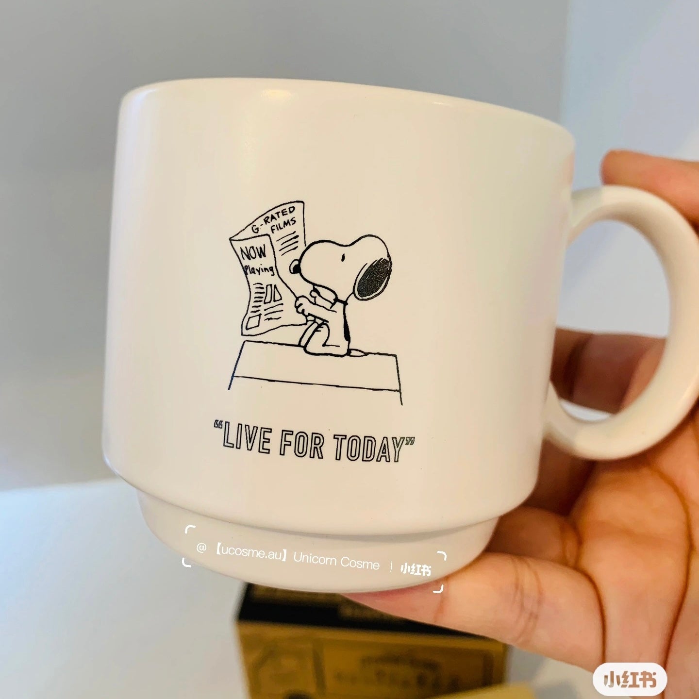 Snoopy|Live for today限定系列漫画马克杯/简约干净/质感好好