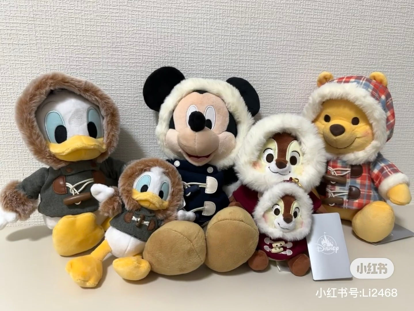 Disney |Winter Jacket Mickey Mouse Plush Toy东迪冬日限定大衣米奇毛绒玩偶/公仔/帽子可脱|约高さ24×幅21×奥行き21(cm)