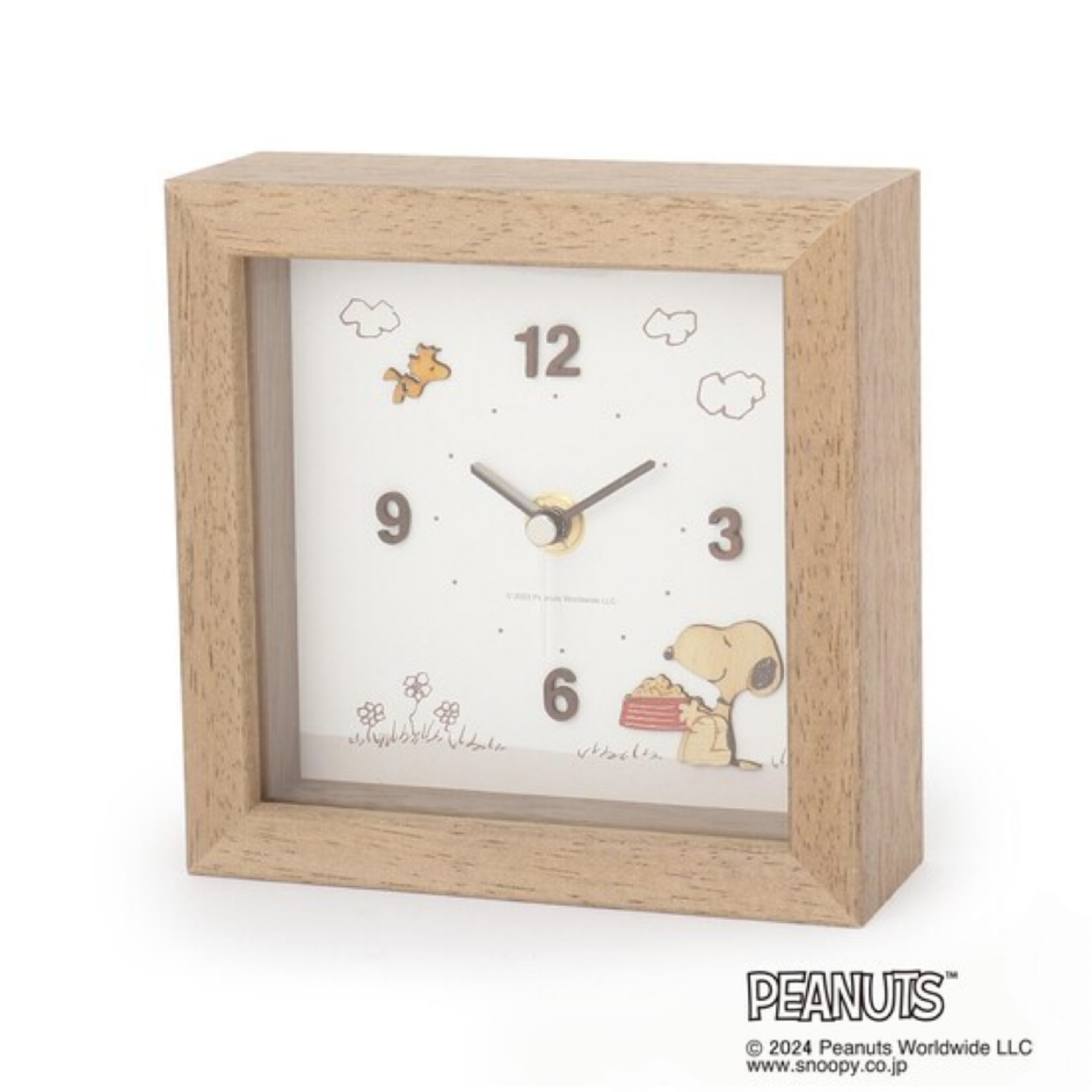 Snoopy|木质立体桌面台钟|約H15cm W15cm D5cm