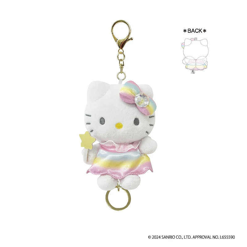 HelloKitty|Reel Mermaid Mascot Holder /Plush Keychain|H11.6 × W8.5 × D6.3 cm approx.