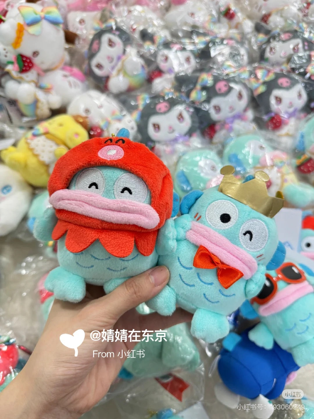 Sanrio|Hangyodon 40th Anniversary Limited Series Mascot Holder /Plush Keychain|H22cm Approx.