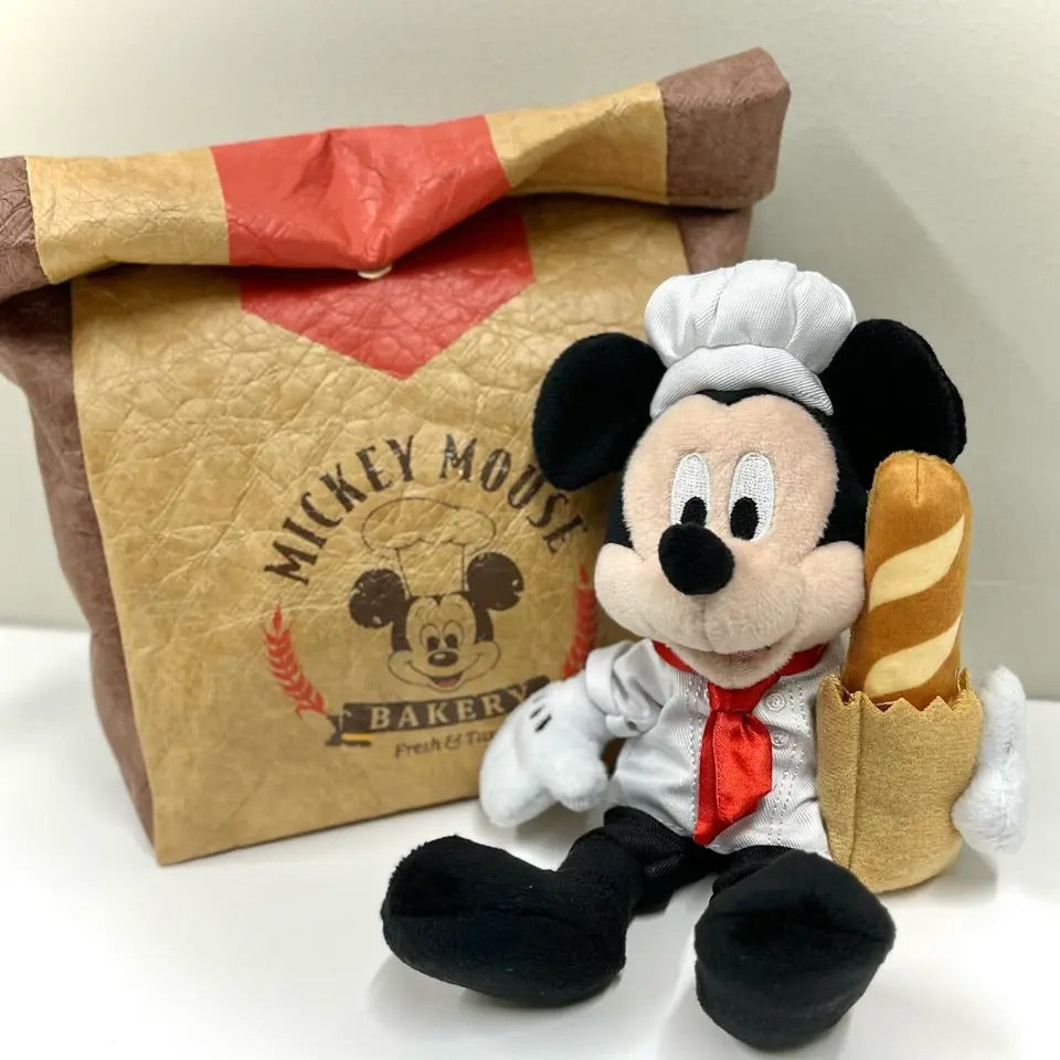 Disney迪士尼|Mickey’s Bakery米奇烘焙系列曲奇饼干?复古做旧收纳袋|約縦20×横23.5×厚み3.3(cm)【24.08.14】