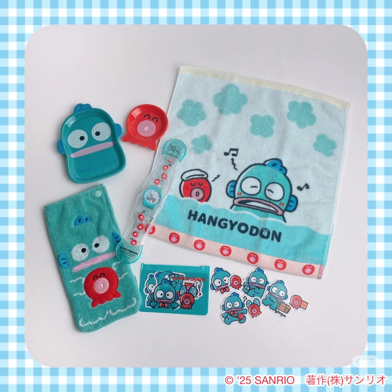 Sanrio|Hangyodon 40th Anniversary Happy Life Sticker & Case Set| 12×0.2×8cm approx.