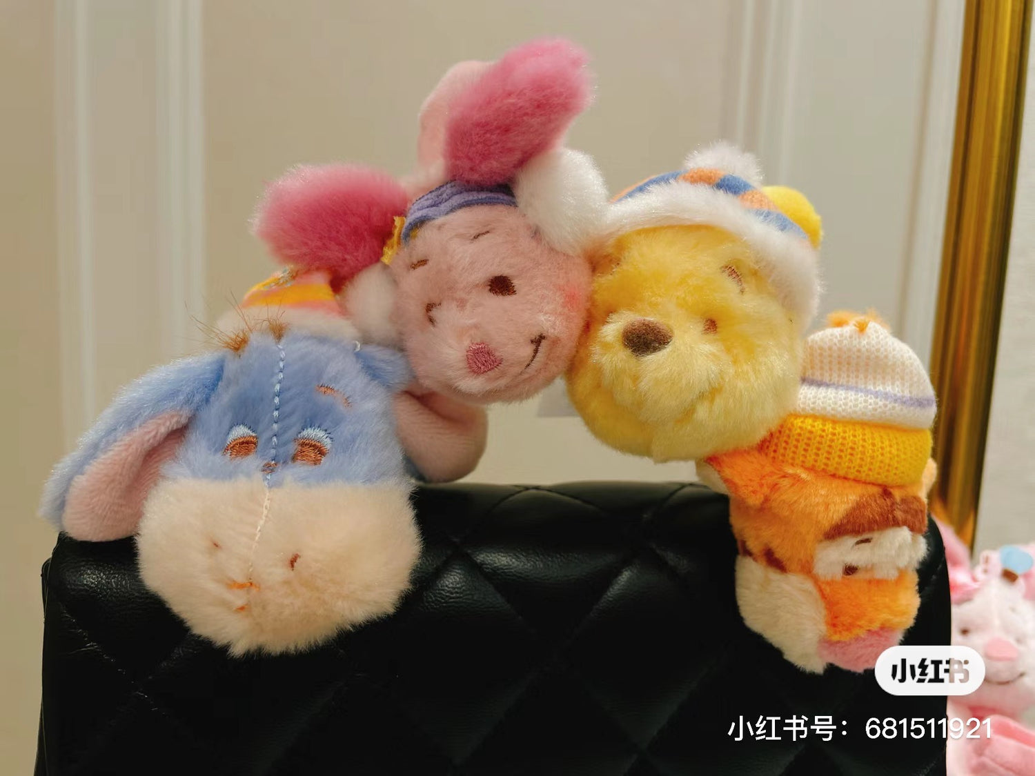 Disney SH|winnie the pooh冬日噗噗发圈4枚组