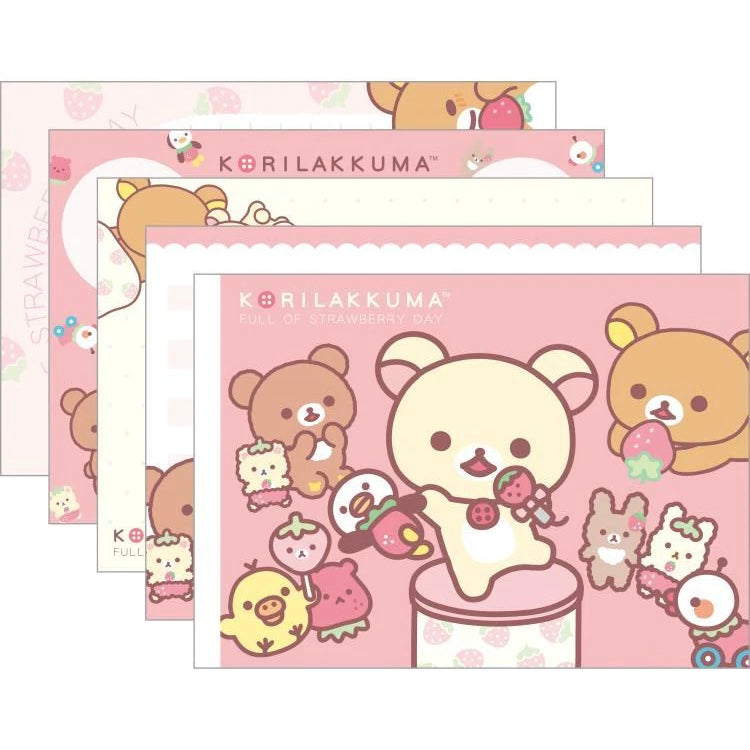 Rilakkuma轻松熊|草莓日系列可爱便签纸|100枚入/148(h) x 105(w)mm
